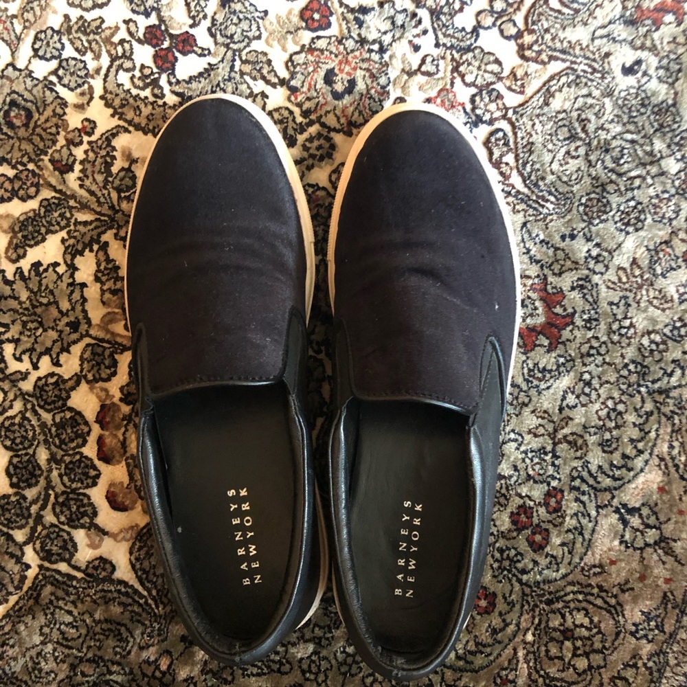 Barney’s Black Slip Ons